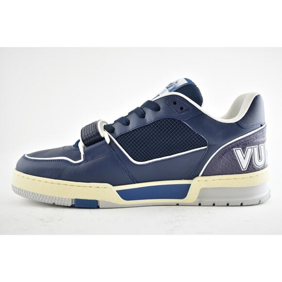 Louis Vuitton NYC Pop Up Exclusive Blue Low Top Trainer Sneaker LV 8 US 9 9.5 - Picture 8 of 12